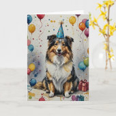 Doggone Delightful Birthday - individuell anpassba Karte (Gelbe Blume)
