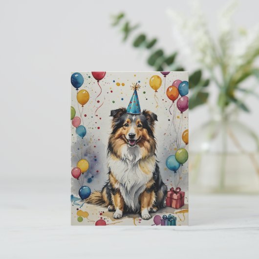 Doggone Delightful Birthday - individuell anpassba Postkarte (Stehend Vorderseite)