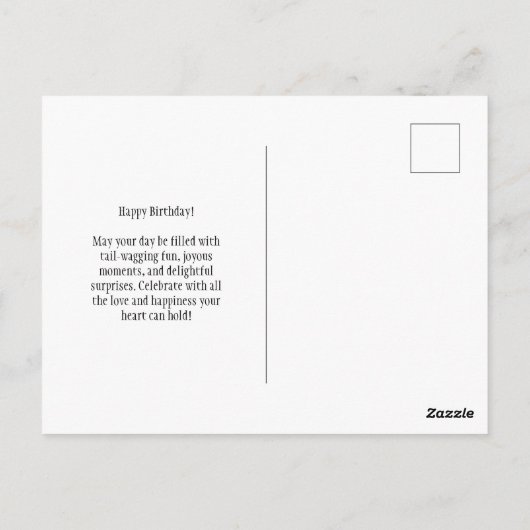 Doggone Delightful Birthday - individuell anpassba Postkarte (Rückseite)