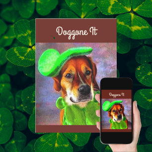 Doggone Es Niedlich Hund Saint Patrick's Day Custo Feiertagskarte