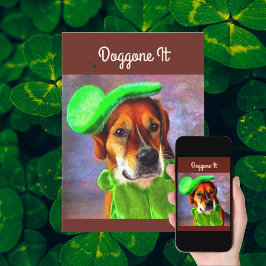 Doggone Es Niedlich Hund Saint Patrick's Day Custo Feiertagskarte