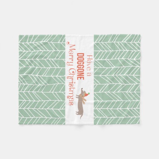 Doggone Frohe Weihnachten Fleecedecke (Vorderseite (Horizontal))