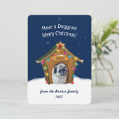 Doggone Merry Christmas Feiertagskarte (Stehend Vorderseite)