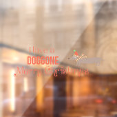 Doggone Merry Christmas Weiner Dog Fensteraufkleber (Blatt 2)