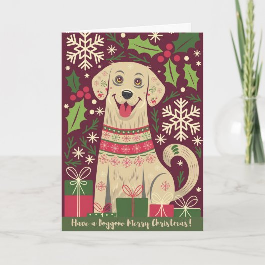 Doggone Weihnachtskarte Feiertagskarte (Vorderseite)