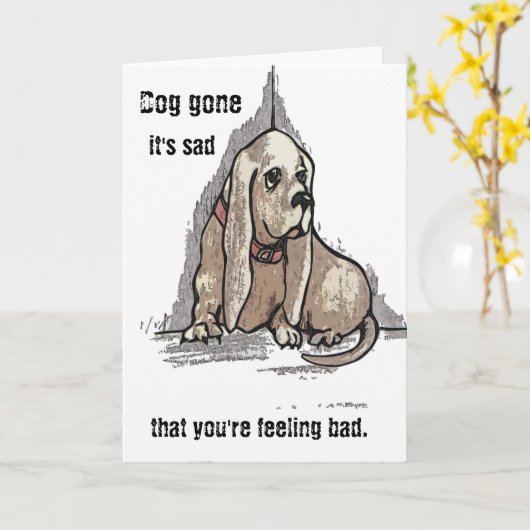 Doggone werden gut karte (Gelbe Blume)