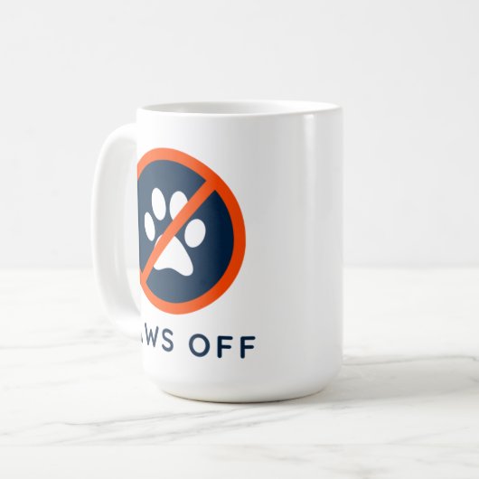DogGoneIt - Paws Off-15 oz Kaffeetasse (Vorderseite Links)
