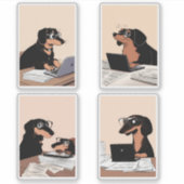 Doggos für Unternehmen am Arbeitsplatz Aufkleber (Vorderseite)