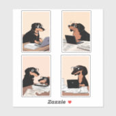 Doggos für Unternehmen am Arbeitsplatz Aufkleber (Blatt)