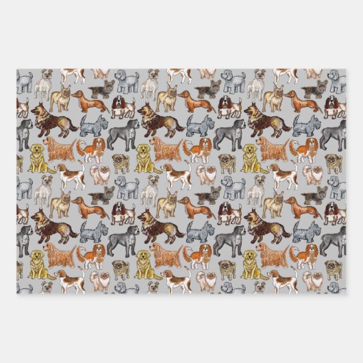 Doggos Hunde Design Geschenkpapier Set (Vorderseite 3)