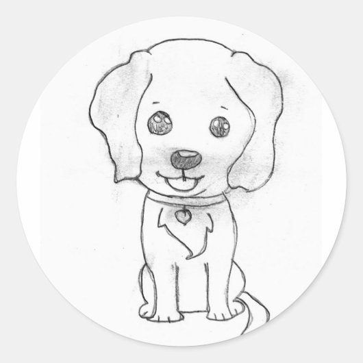 Doggy-Aufkleber Runder Aufkleber (Vorderseite)