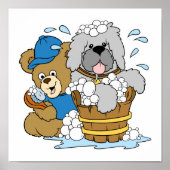Doggy Bath Time Bear Poster (Vorne)