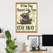 Doggy, Bleibe weg, Poster (Heimbüro)