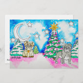 Doggy Christmas Postcard Einladung (Vorne/Hinten)