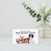 Doggy Daycare Watercolor Business Card Visitenkarte (Stehend Vorderseite)