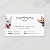 Doggy Daycare Watercolor Business Card Visitenkarte (Rückseite)