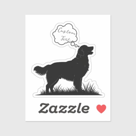 Doggy Daydreams: Personalisierte Retriever Silhoue Aufkleber (Blatt)