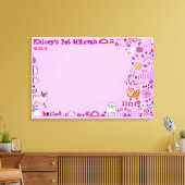 Doggy Hund Leinwand Bat Mitzvah Sign-In Memory Boa (Insitu (Wohnzimmer))