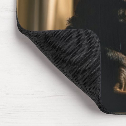 Doggy im Fenster Mousepad (Ecke)