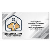 Doggy Kitty House Logo | Pet-Store-Services Magnetische Visitenkarte (Vorderseite)