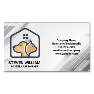 Doggy Kitty House Logo   Pet-Store-Services Magnetische Visitenkarte