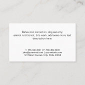 Doggy Paw | Lederuntergrund Visitenkarte (Rückseite)