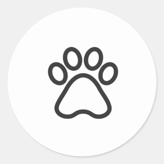 Doggy Paw Print Runder Aufkleber (Vorderseite)