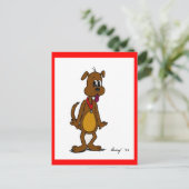 Doggy Toon Postcard Postkarte (Stehend Vorderseite)