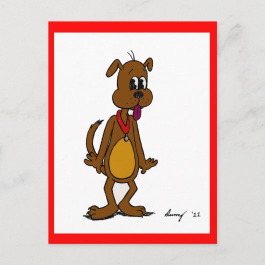 Doggy Toon Postcard Postkarte (Vorderseite)