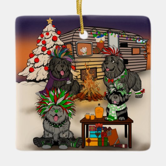 Doggy Trailer Park Keramikornament (Vorderseite)