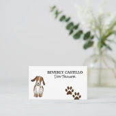 Doggy- und Dog-Paw-Prints | Trainer Visitenkarte (Stehend Vorderseite)