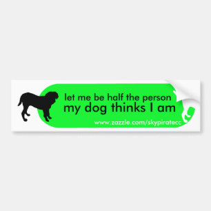 Dogisms "Inhaber-Gebets-" Grün Autoaufkleber