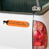 Dogisms "wahre Liebe-" Orange Autoaufkleber (Auf Lkw)