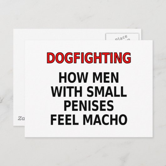 Dogkampf: Wie Männer mit kleinen Penisen Macho füh Postkarte (Vorne/Hinten)