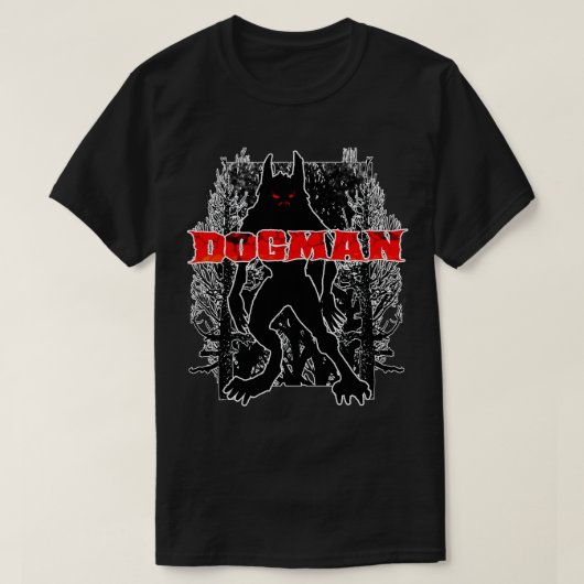 Dogman Americas Werewolf Dark Cryptid Monster T-Shirt (Design vorne)