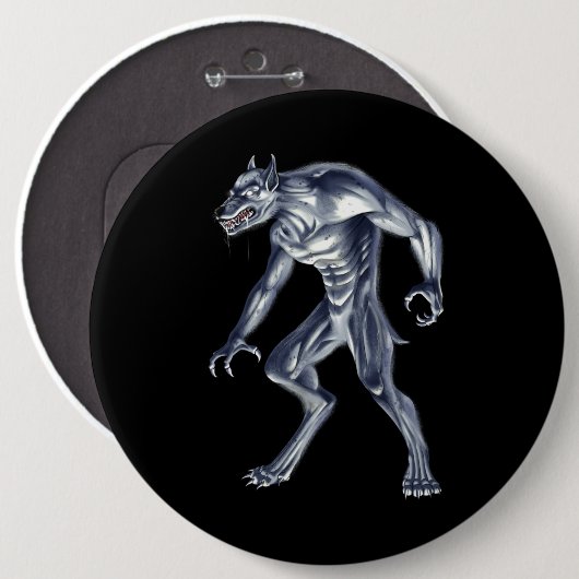Dogman Cryptid Beast Button (Vorne & Hinten)