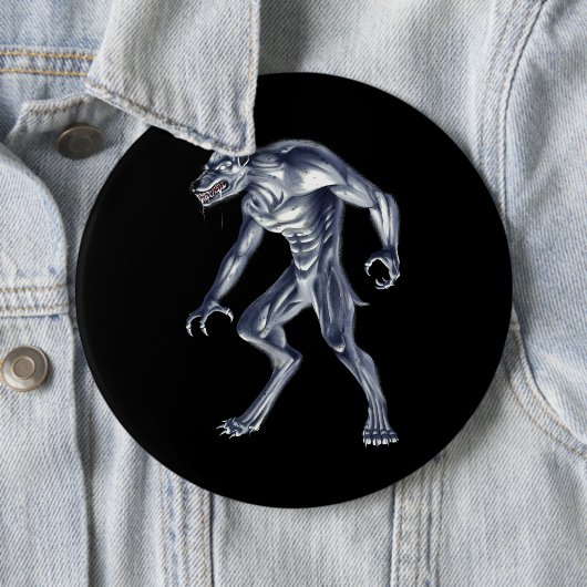 Dogman Cryptid Beast Button (Beispiel)