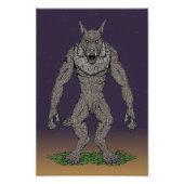 Dogman Cryptid oder Werewolf Fotodruck (Vorne)