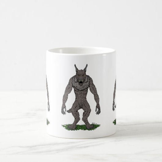 Dogman Cryptid oder Werewolf Kaffeetasse (Mittel)