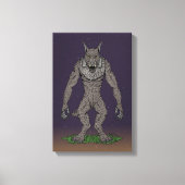 Dogman Cryptid oder Werewolf Leinwanddruck (Vorderseite)