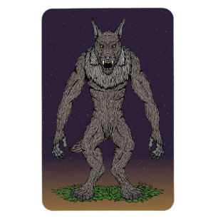 Dogman Cryptid oder Werewolf Magnet