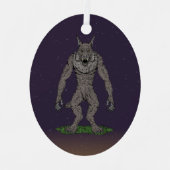 Dogman Cryptid oder Werewolf Ornament Aus Metall (Vorderseite)
