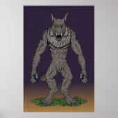 Dogman Cryptid oder Werewolf Poster (Vorne)