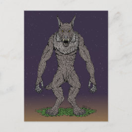 Dogman Cryptid oder Werewolf Postkarte