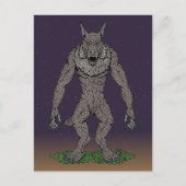Dogman Cryptid oder Werewolf Postkarte (Vorderseite)