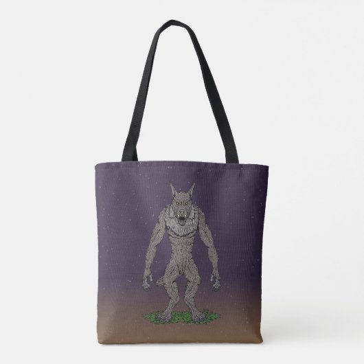 Dogman Cryptid oder Werewolf Tasche (Rückseite)