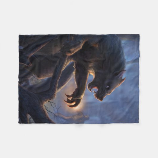 Dogman von Michigan Fleecedecke (Vorderseite (Horizontal))