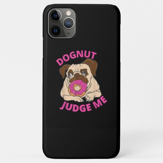 Dognut Judge Me Mops Hund isst Donut Case-Mate iPhone Hülle (Rückseite)