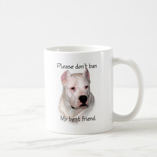 Dogo Argentino Anti-BSL Kaffeetasse (Rechts)