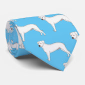 Dogo argentino Cartoon Illustration Krawatte (Gerollt)